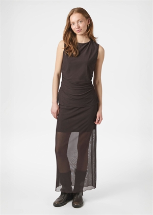 Marlise mesh skirt Dark Brown Neo Noir 